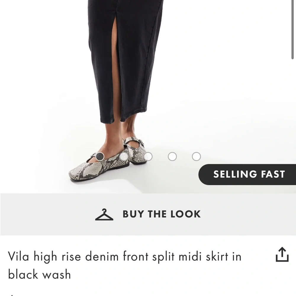 ASOS Black Denim Maxi Skirt - Picture 7 of 7